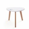 HZF Small Apartment Coffee Table Table Set Simple And Compact Tea Table Bedroom Living Room Round Small Table Set End TableColorWhiteSizeA