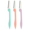 G2PLUS 3 PCS Eyebrow Razor Shaper Cheek Facial Hair Remover Peach Fuzz Shaver Womens Trimmer Shaving Grooming Kit