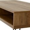 Seconique 1 Drawer Coffee Table Engineered Wood Medium Oak EffectBlack W 110cm x D 55cm x H 41.5cm