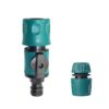 TOPWAYS Quick Release in Line Shut Off Valve for Join Garden Hose Pipe Tube, One Male and One Female Connector Valve Extender with Matching Hose