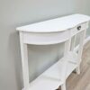 White Console Sofa Table Drawer Display Shelf Living Room Furniture Entry Way