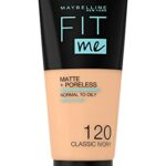 Maybelline Fit Me Foundation Matte  Poreless Full Coverage Blendable Normal to Oily Skin 120 Classic Ivory 30ml