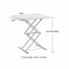 HZF Square Living Room Sofa Table Side Table Bay Window Balcony Simple Folding Lift Coffee Table Tea Dining Table Dualuse Small End TableColorGre