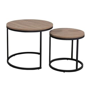 NXYJD 2pcs Nordic Coffee Table 2 in 1 Round Combination Office Tea Table Modern Home Sofa Side Table Living Room
