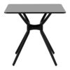 Fromm  Starck STARDESK36 Table Square 80 x 80 cm Black Dining Table Coffee Table Kitchen Table MDF Plastic PP