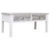 Festnight Coffee Table Center Table Rectangular Table with 2 Drawers for Living Room Grey 100x50x45 cm Wood