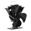 Tomersun Log Burner Fan Small 4 Blades Wood Burning Stove Fan Heat Powered Fireplace Fan Eco Fans Friendly Circulation for Wood/Log Burner/Firepl