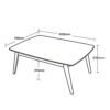 SFFZY Modern Wood Table Kotatsu Japanese Style Living Room Furniture Coffee Table Walnut Color Asian Center Table Wooden