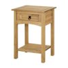 Mews Corona 1 Drawer Console Table, Waxed Pine, W 53 x D 35 x H 73cm