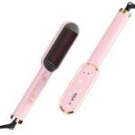 Hair Straightener Brush Cute Puppy Hair Straightener Comb with 20s Fast Heating Ceramic PTC 5 Temperature Settings AntiScald Design Hot Air Brush