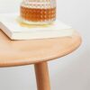 KIZQYN Coffee Table Round Side Table Modern Small Coffee Table Office Living Room Sofa Side Mini End Table Bedroom 2story Storage Bedside Table C