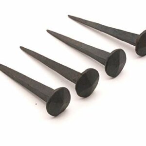 Hand Forged Handmade Traditional Old Antique Rustic Rose Spike Vintage Victorian Head Wrought Black Iron Nail Wood Crafts Door Furniture Decorati