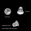 Earring Backs for Studs 200pcs Earring Back Soft Clear Ear Safety Back Pads Backstops Bullet Clutch Stopper Replacement for Fish Hook Earring Stu