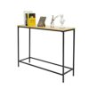 xuejuanshop end tables Narrow Console Table 40.5 Industrial Hallway Tables for Living Room Entryway scratchresistant metal frame Narrow Sofa Tabl