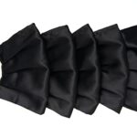 HABAC STUDIO Pack of 5 Satin Silk Face Masks Reusable Cover Bandana Balaclavas Face Masks Washable UK Black Face Mask with Nose Wire Pleated Face