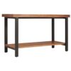 Solid Wood Console Table Narrow Long Table Retro Sofa Table with 2 Shelves Entrance Storage Tables for Living Room Kitchen HallwaySize60  30  80C