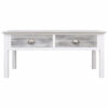 Festnight Coffee Table Center Table Rectangular Table with 2 Drawers for Living Room Grey 100x50x45 cm Wood