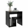 Suiwen Bed Cabinet Bedside Table Living Room Cabinets High Gloss Bedside Cabinets Black 40x30x40 cm Engineered Wood