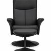 Julian Bowen Lugano Recliner & Stool, Black