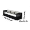 Patio Sofas Garden Sofa Terrace Sofa Garden Handmade Wicker Rattan Chair Dialogue Set Color  Style 5 Style 2