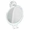 iDesign Power Lock Suction Mirror, Shatterproof Cosmetic Mirror, Made of Plastic, Clear