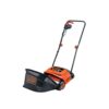 BLACK+DECKER Lawn Raker 600 W with Large Capacity Front Loading Grass Box and Heigh Adjustment System GD300-GB, Orange, 24x50x50 cm