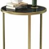 XYSQWZ Bedside Tables End Tables Side Table Tempered Glass Small Round End Tables Coffee Table Wrought Iron Sofa Table Simple Bedroom Living Room