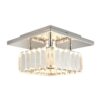 diisunbihuo Mini Crystal Chandelier Big Crystal Ceiling Lamp Square LED Pendant Light for Hallway Stairecase (Warm White)