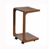 BAPYZ Fashion Leisure Solid Wood Sofa Side Table with Wheels Bedside Table Living Room Furniture Snack Table Bedroom Bedside Table