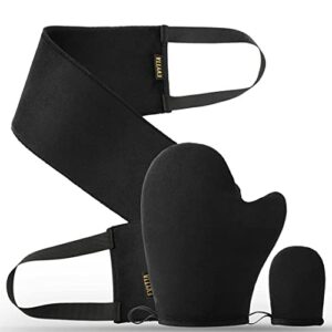 EVYTTA Fake Tan Mitt Set  Self Tanning Mitt Set 3 in 1 with Self Tan Mitt Glove Back Tanner Applicator Mini Tanning Mit Velvet Tanning Mitt Tanni