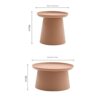 GFHLP Tea Table Round Coffee Table Modern Small Apartment Bay Window Balcony Table Combination Living Room Side Table Color  White Size  46  50cm
