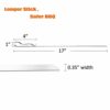 BearMoo BBQ Skewers,Kebab Skewers Sticks Barbecue Forks 43cm 6-Pack Metal BBQ Skewers 8mm Flat Superior Grilling Skewers Durable and Reusable Bar