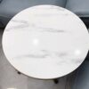 WODMB Marble Sofa Side Table Corner Table Living Room Sofa End Bedside Table Small Round Coffee Table