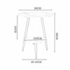 Table Nordic Marble Coffee Sofa Side 2tier Modern Small Round Wrought Iron Frame For Living Room Bedroom Balconywhite