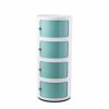 Side Table 234 Tier Bedside Tables Bedside Cabinet Round Plastic Nightstand Storage Unit Chest with Drawers  Sliding Door Modern Bedroom Living R