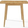 Hallowood Furniture Ledbury Small Drop Leaf Dining Table – Solid Wooden Foldable Dinner Table for Dining Room in Light Oak Finish – Folding kitch
