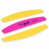 Mylee 3 Pack Double Sided Half Moon Nail File 100180 Grit  Salon Quality Nails Professional manicure tool  Use on Natural Nails or Extensions