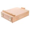 DEAYOU Wood Tabletop Easel Storage Box, Beechwood Portable Sketchbox for Painting, Wooden Desktop Adjustable Drawing Easel Case for Art Supplies,