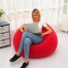 Maifa Bean Bag Chair  Foldable Flocking Inflatable Sofa  Living Room Outdoor Bean Bag Chair Lounger Ultra Soft Inflatable Lazy Sofa Couch
