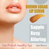 HerbOrganic Brown Sugar Lip Scrub  30 g  Dead Sea Salt Jojoba Oil and Sweet Almond Oil Smooth and Organic Skin Care Lip Balm