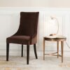 Velvet Wingback Side Chair Cover，Stretch Dining Chair Cover Slipcover Washable Armchair Protector,Seat Cover For Dining Room Banquet Home Wedding