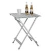 WOLTU Aluminium Folding Table Camping Table Balcony Table Garden Table Foldable Aluminium 50.5 x 47 x 59.5 cm (L x W x H) Side Table for Garden,