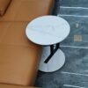 QAZX Side Table Side Table Practical Round Slate Table With Open Shelfused For Storing And Displaying Twostory Small Space Nightstand Living room