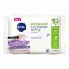NIVEA Biodegradable Cleansing Wipes Sensitive Skin 25 sheets Biodegradable Wipes from 100 Plant Fibres Sensitive MakeUp Wipes Face Wipes Makeup R