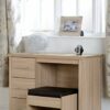 Seconique Lisbon 3 Drawer Dressing Table Set Light Oak One Size