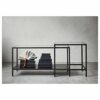 Discount Seller Nest of tables set of 2 blackbrown glass 90x50 cm durable and easy to care for. Coffee tables. Coffee  side tables. Tables  desks