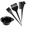 JagKul 4PCS Hair Dye Brush and Mixing Bowl Set Tint Comb For Hair Professional Salon Hair Coloring Dyeing Kit Angled Comb and Brush