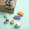 Hand Made Relaxation Pampering Wellbeing Gift Set  4 Relaxation Bath Melts Dead Sea Bath Salts  LavenderPatchouli Soy Wax Glass Candle  Wild Hone