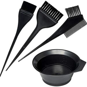 Hair Dye Set Colouring Tint Tool Brush Kit and Bleach Mixing Bowl Set DoubleSided Colouring Comb and Bowl Set Kit Diy Salon Professional Hairdres