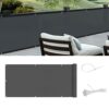 Cool Area balcony privacy screen, anti-peeping, windproof, anti-ultraviolet, HDPE balcony cover, 90x300cm，Graphite